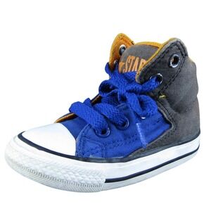 Converse Boys Sneaker Shoes Blue Fabric Lace Up Size T 5 Medium